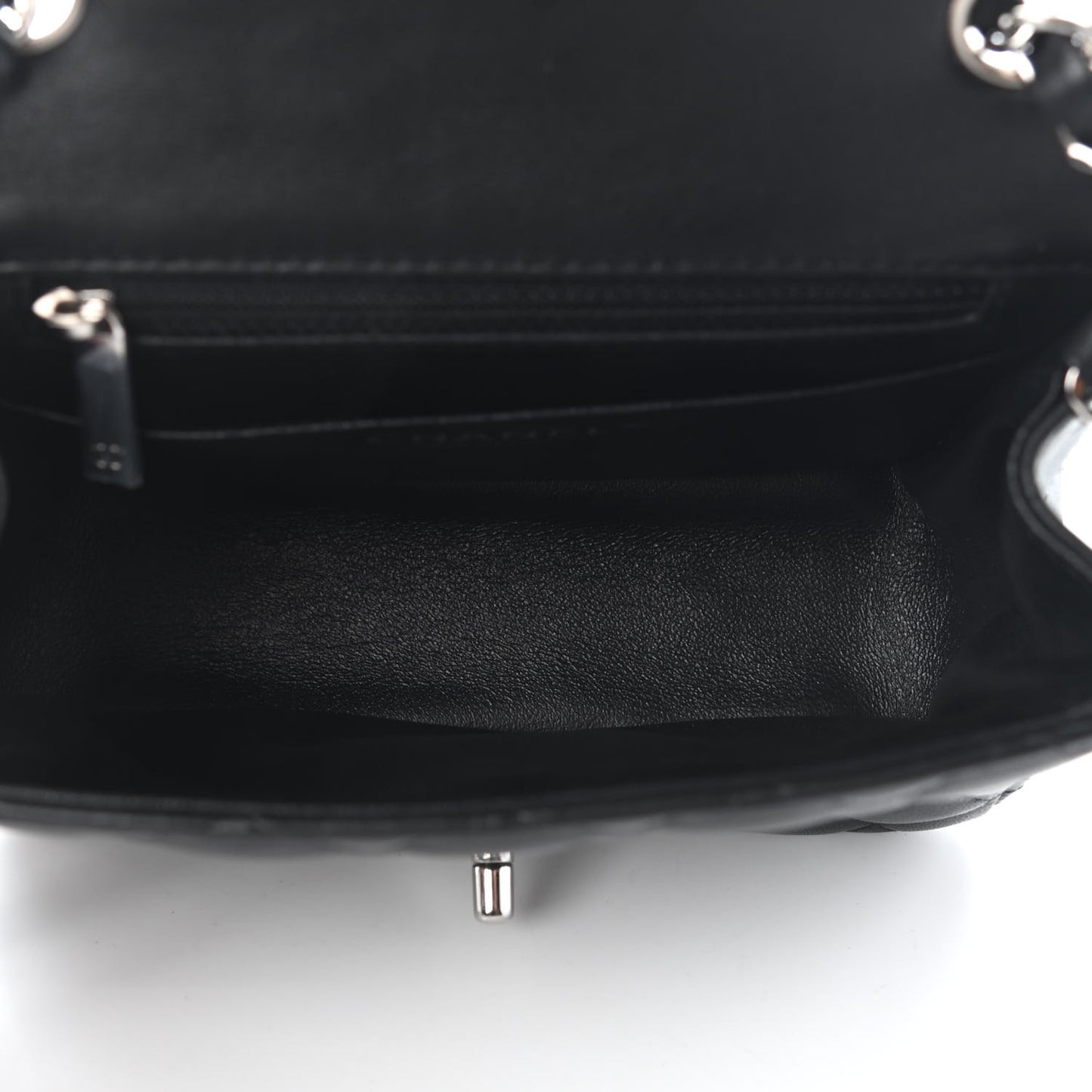 Lambskin Quilted Mini Square Flap Black