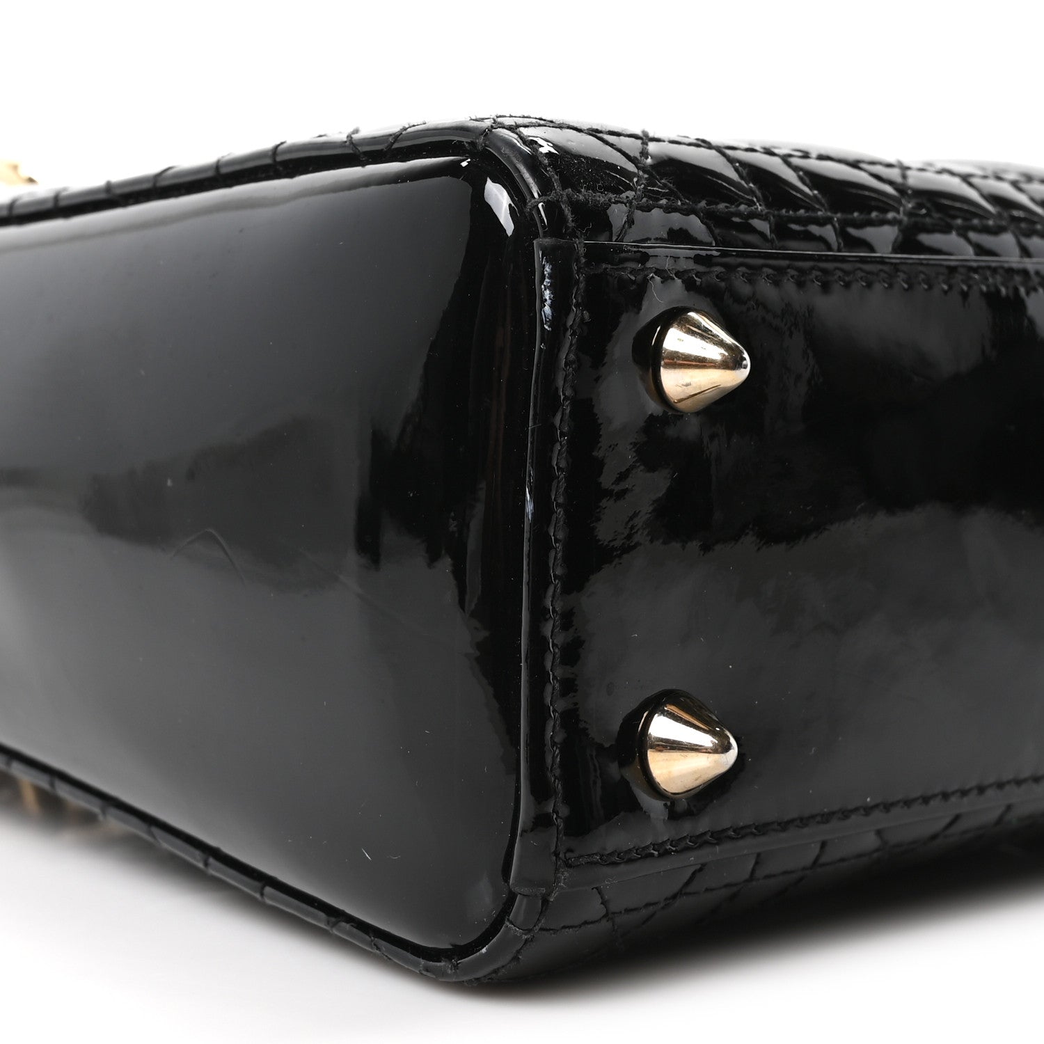Christian Dior Patent Cannage Small Lady Dior Black 9 of 10