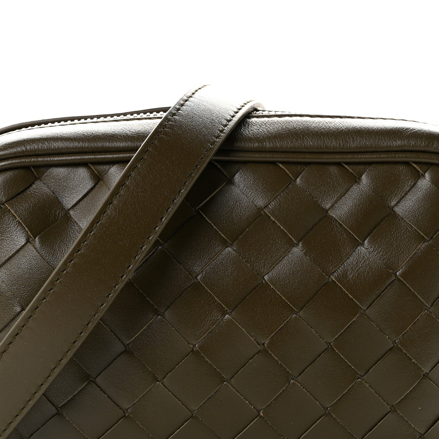 Bottega Veneta Calfskin Intrecciato Small Camera Bag Mud 8 of 10