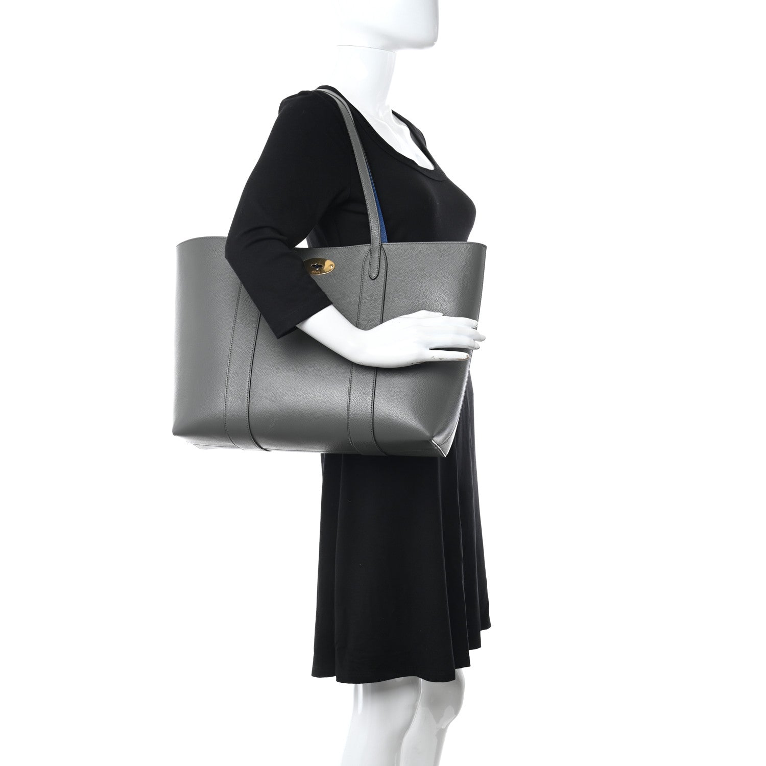 Mulberry Small Classic Grain Bayswater Tote Charcoal 2 of 9