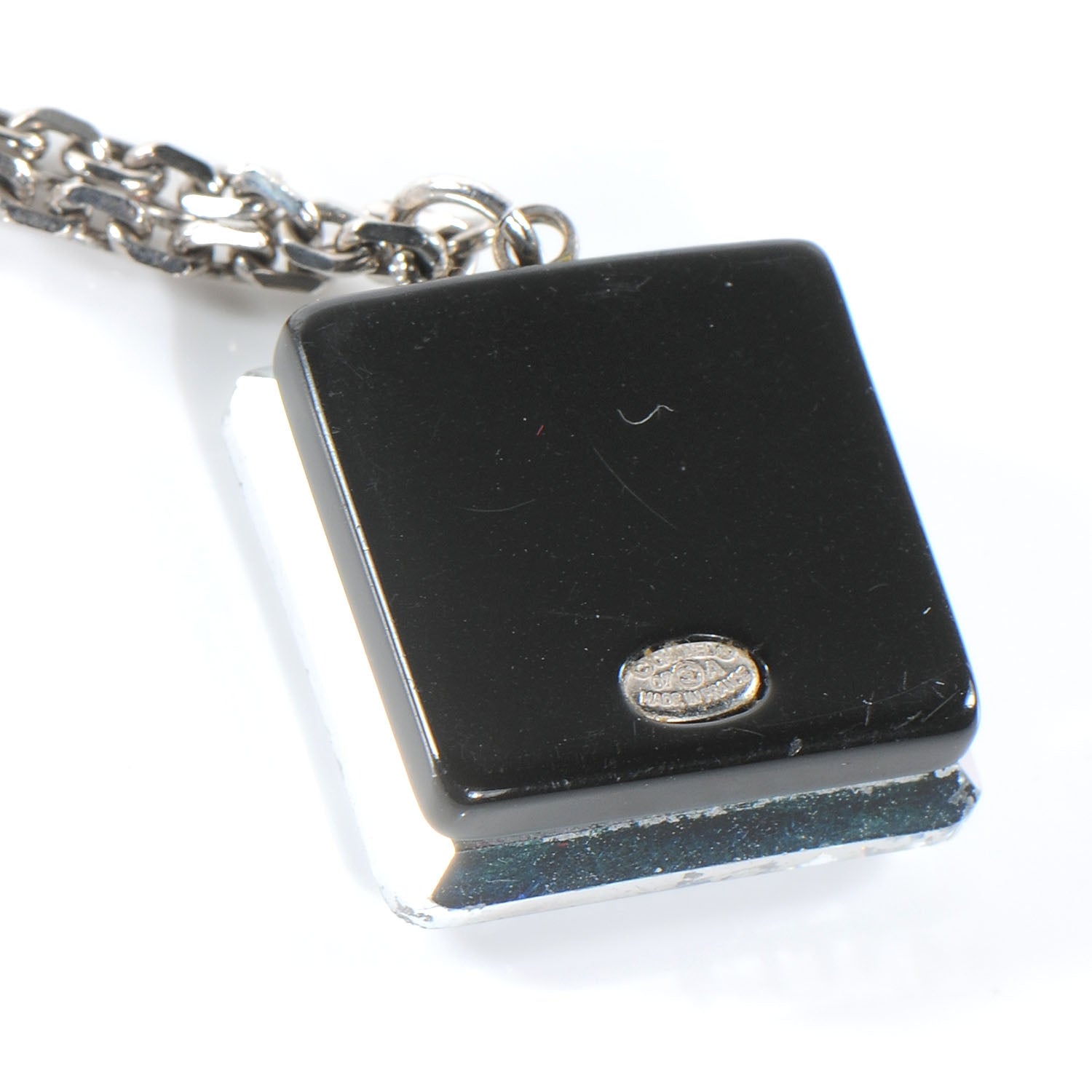 Chanel Crystal CC Square Charm Necklace 3 of 5