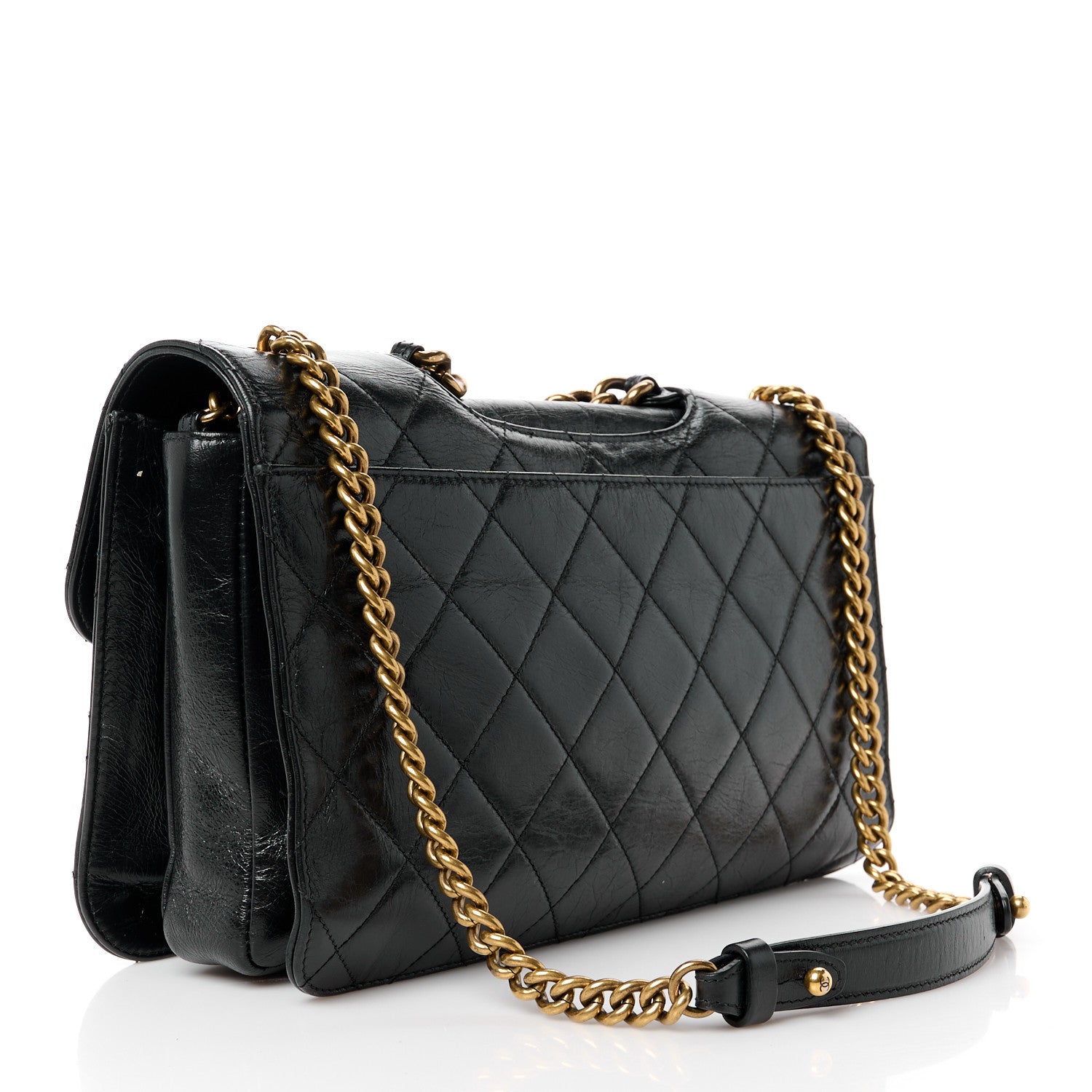 Chanel Glazed Calfskin Medium Perfect Edge Flap Black 3 of 12