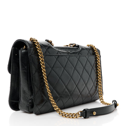 Chanel Glazed Calfskin Medium Perfect Edge Flap Black 3 of 12