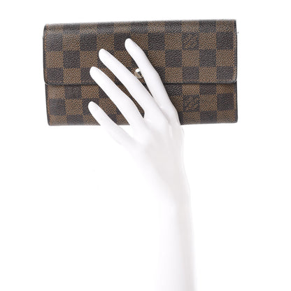Louis Vuitton Damier Ebene Sarah Wallet 2 of 12