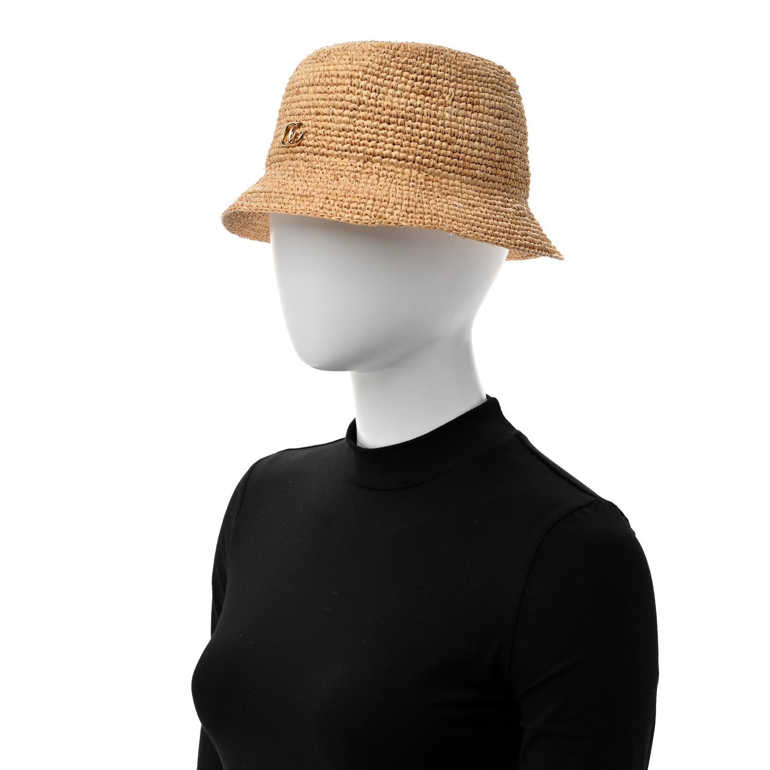Gucci Raffia Double G Bucket Hat S Ivory 2 of 9