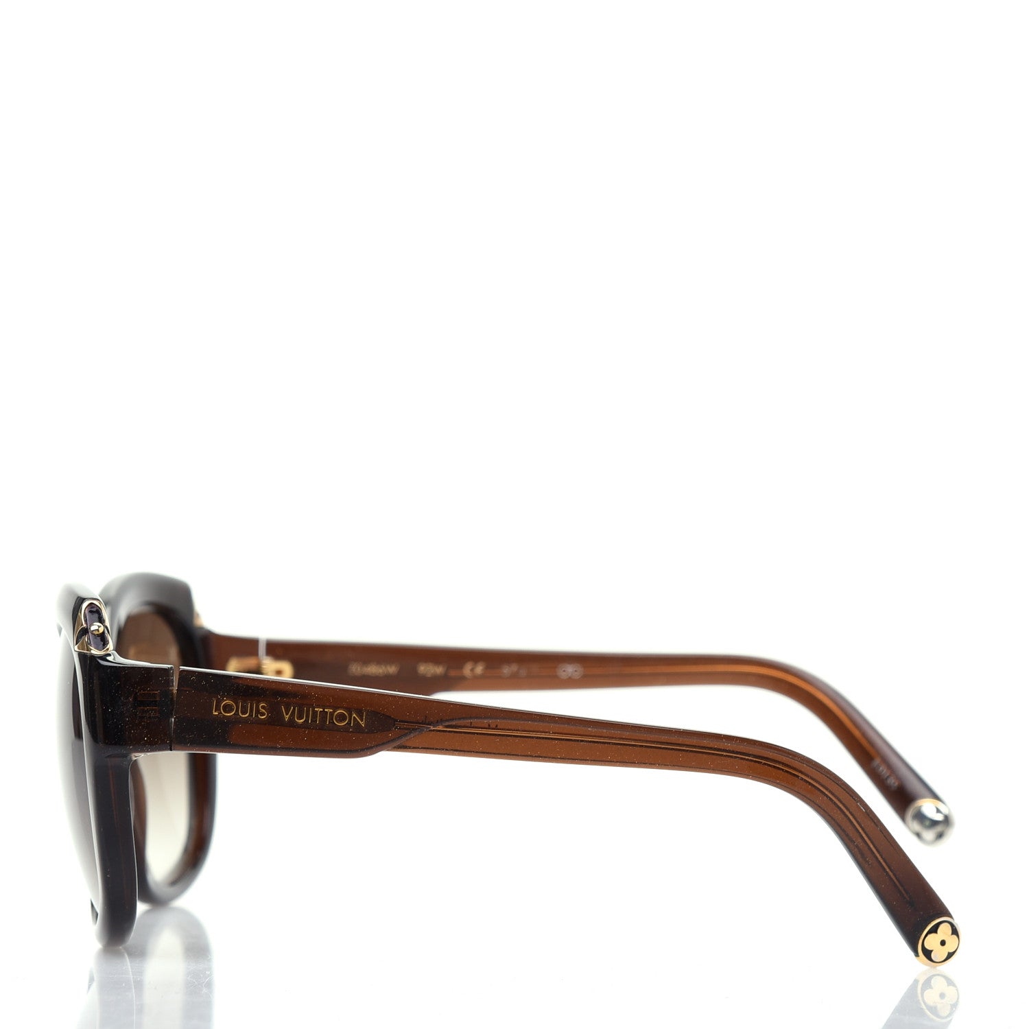 Louis Vuitton Acetate Hortensia Cat Eye Sunglasses Z0486W Brown Glitter 3 of 8