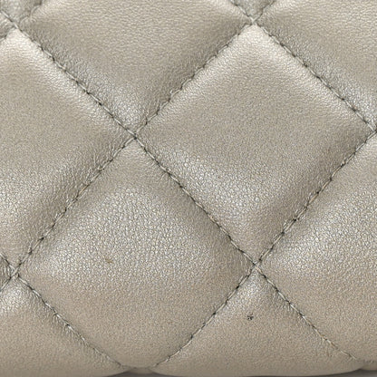 Chanel Lambskin Quilted Clutch With Chain Flap Grey 13 of 13