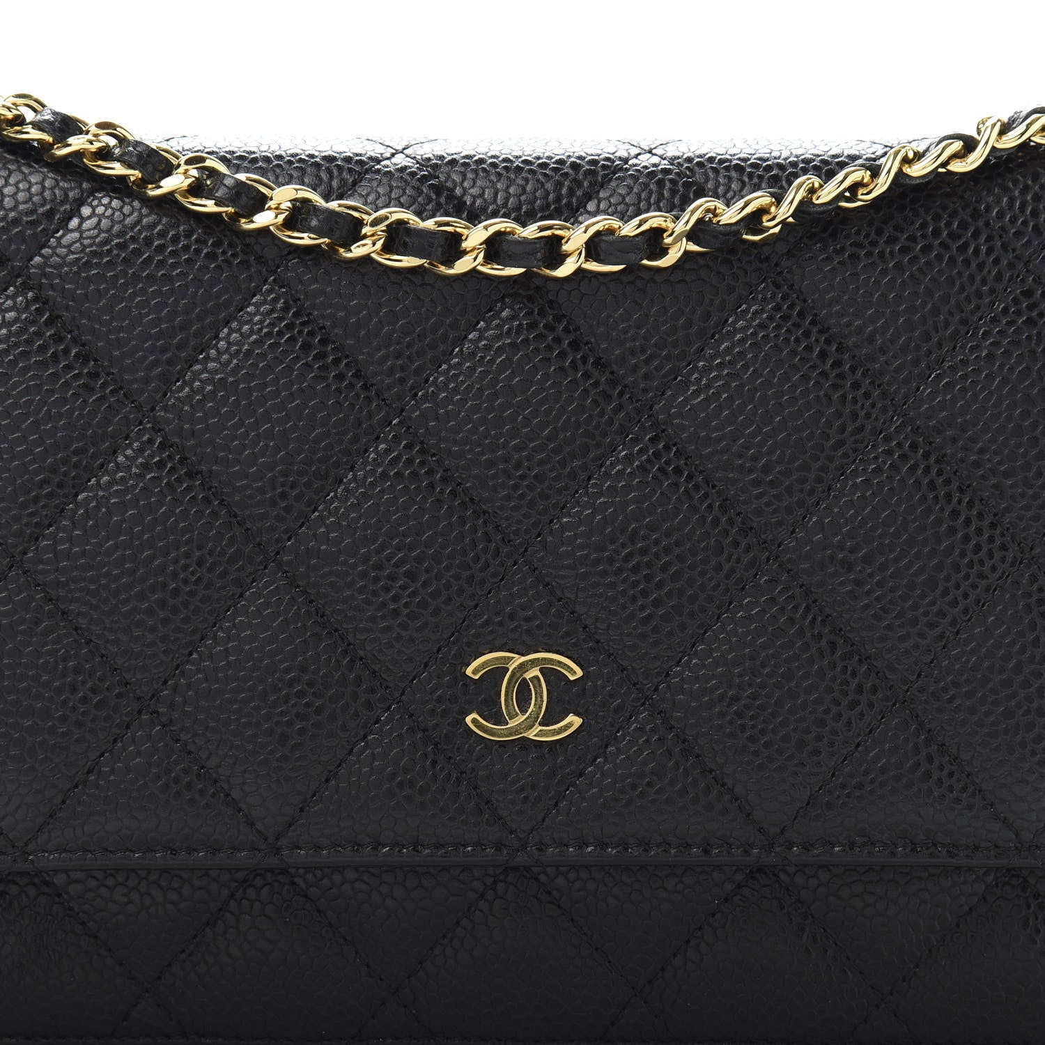 Chanel Caviar Quilted Wallet On Chain WOC Black 11 of 12