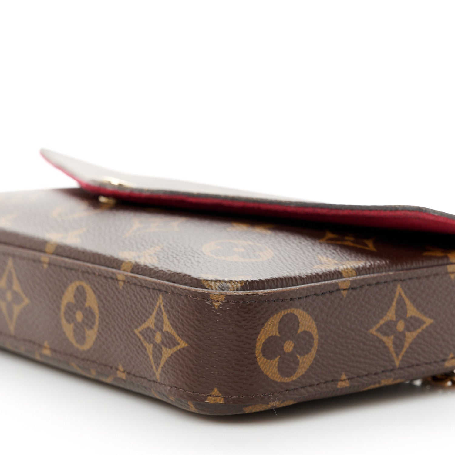 Louis Vuitton Monogram Pochette Felicie Chain Wallet Fuchsia 9 of 9