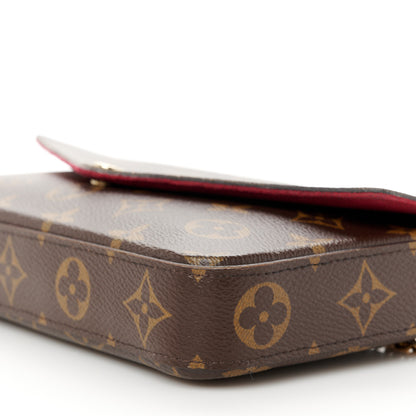 Louis Vuitton Monogram Pochette Felicie Chain Wallet Fuchsia 9 of 9