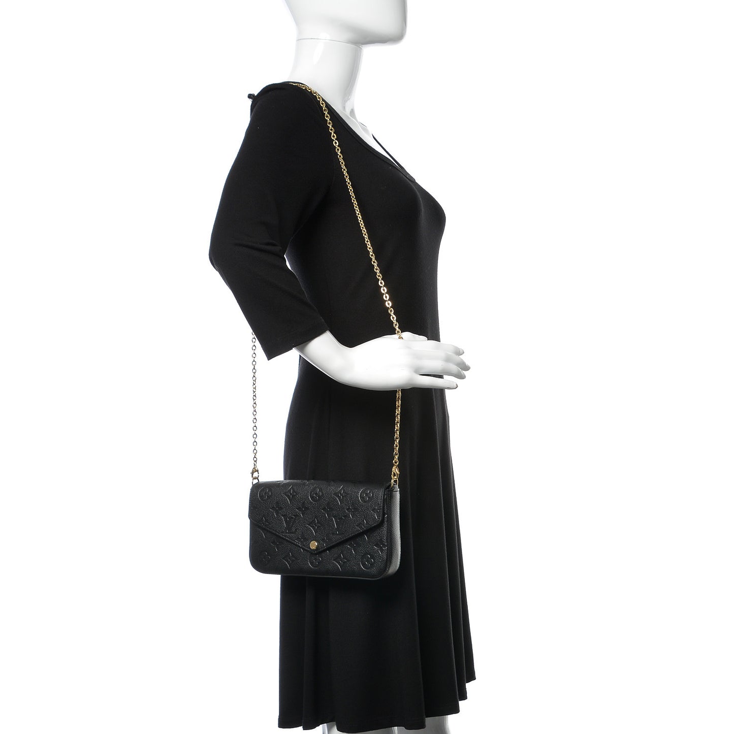 Empreinte Pochette Felicie Chain Wallet Black