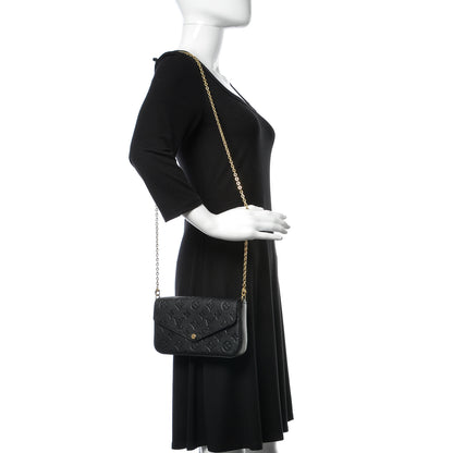 Louis Vuitton Empreinte Pochette Felicie Chain Wallet Black 2 of 10