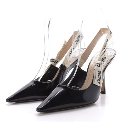 Christian Dior Patent Ribbon J'Adior Slingback 100mm Pumps 36.5 Black 3 of 12