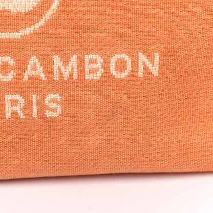 Chanel Canvas Medium Deauville Tote Orange 13 of 16