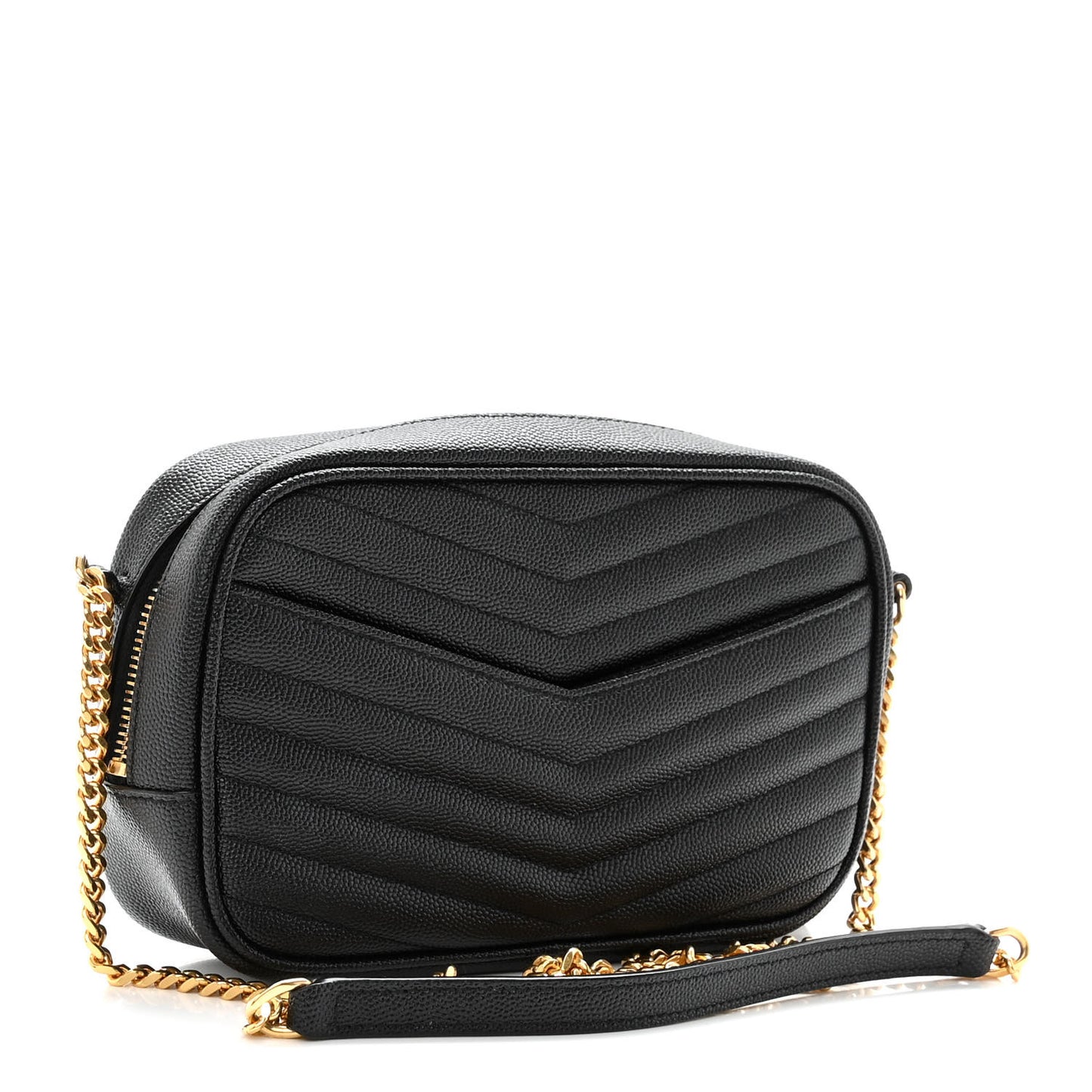 Grain De Poudre Matelasse Monogram Mini Lou Camera Bag Black