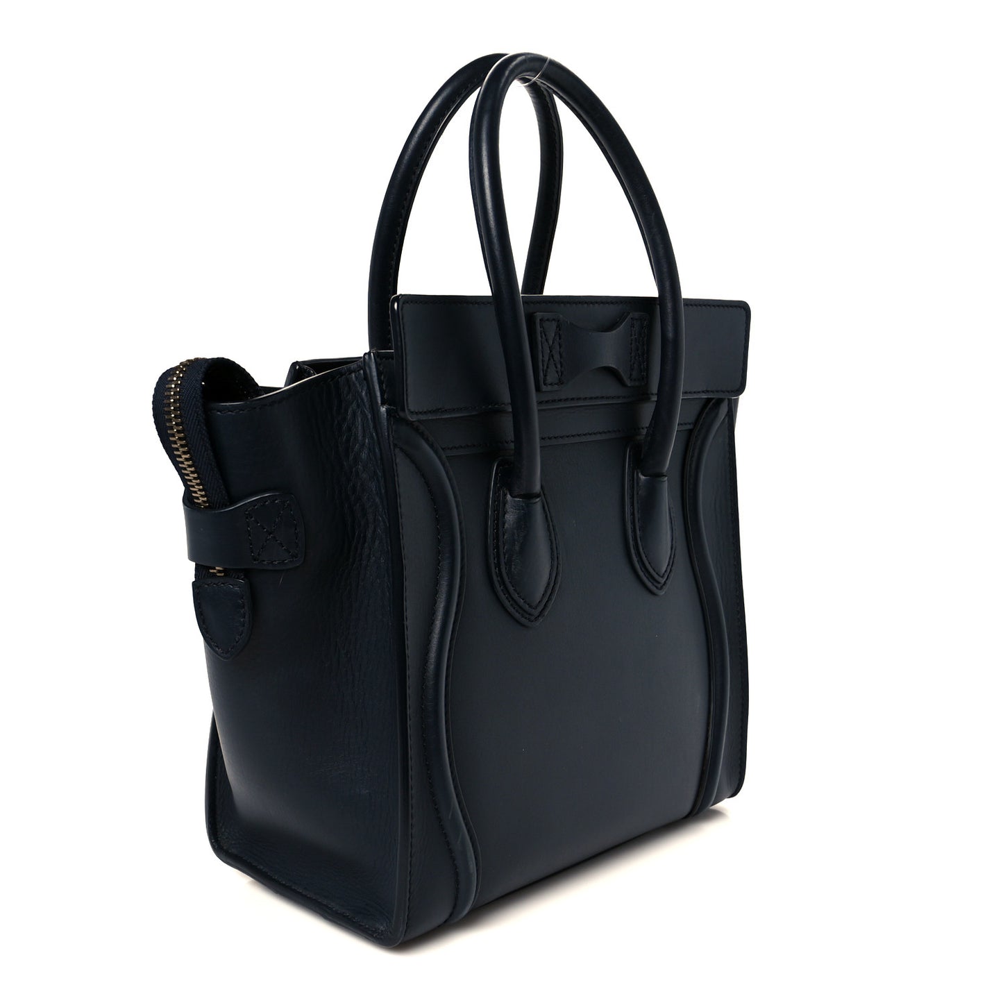 Smooth Calfskin Micro Luggage Navy Blue