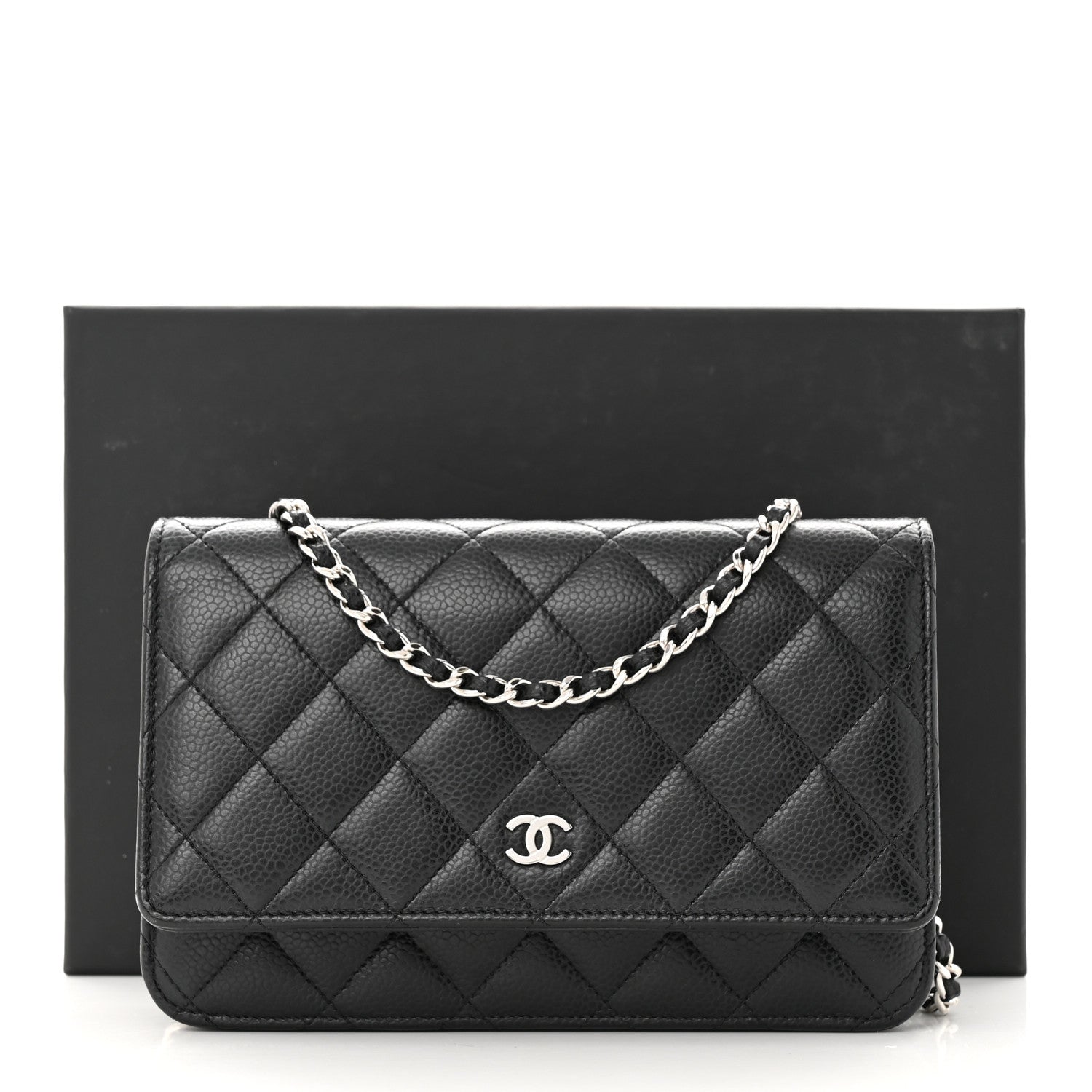 Chanel Caviar Quilted Wallet on Chain WOC Black 12 of 12