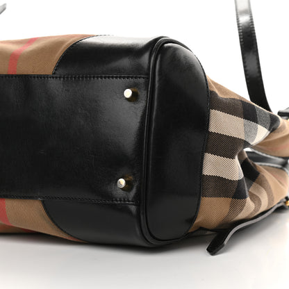 Burberry House Check Small Canterbury Tote Black 10 of 18