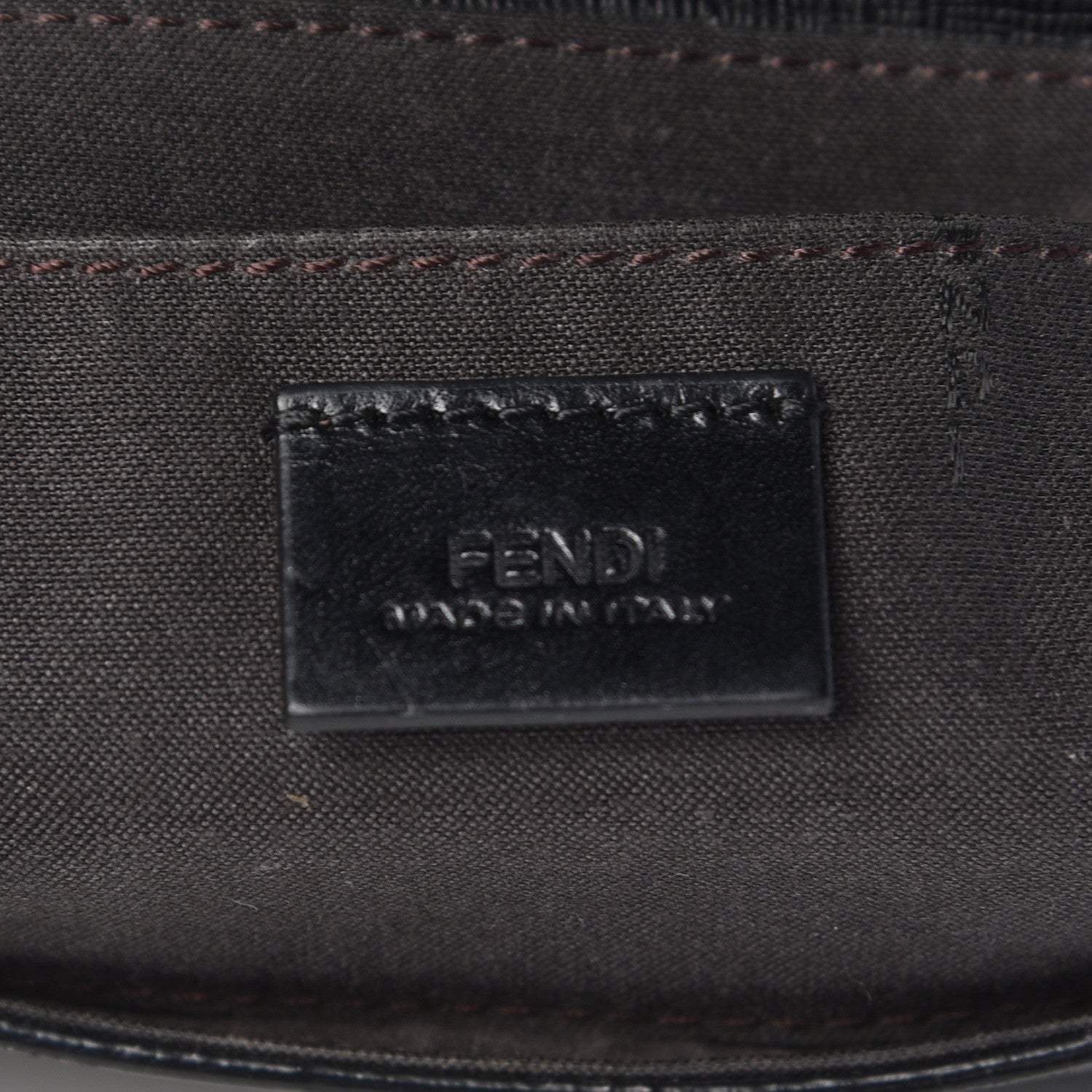 Fendi Vitello Elite Flap Crossbody Bag Black 6 of 11