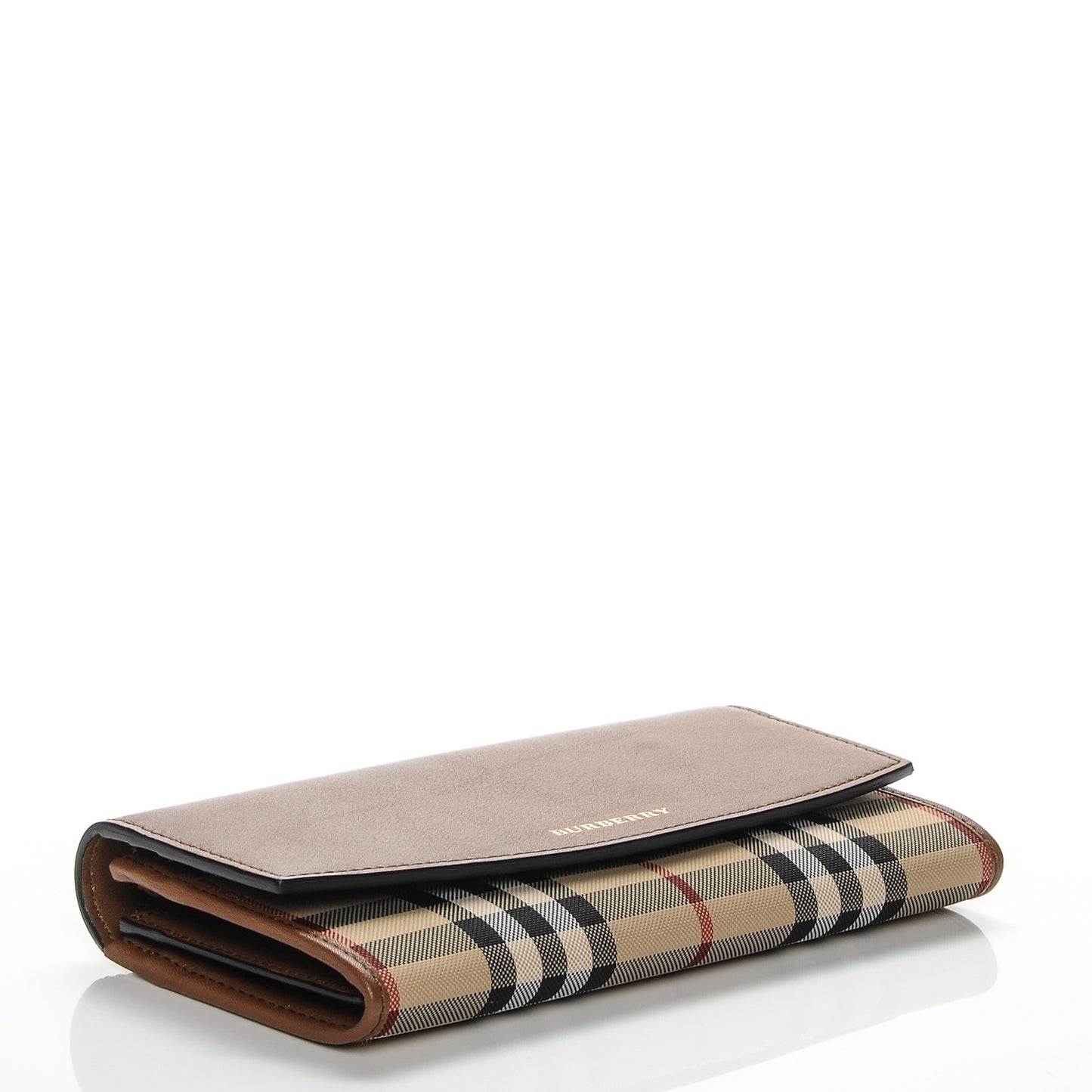 Calfskin Horseferry Check Porter Continental Wallet Tan
