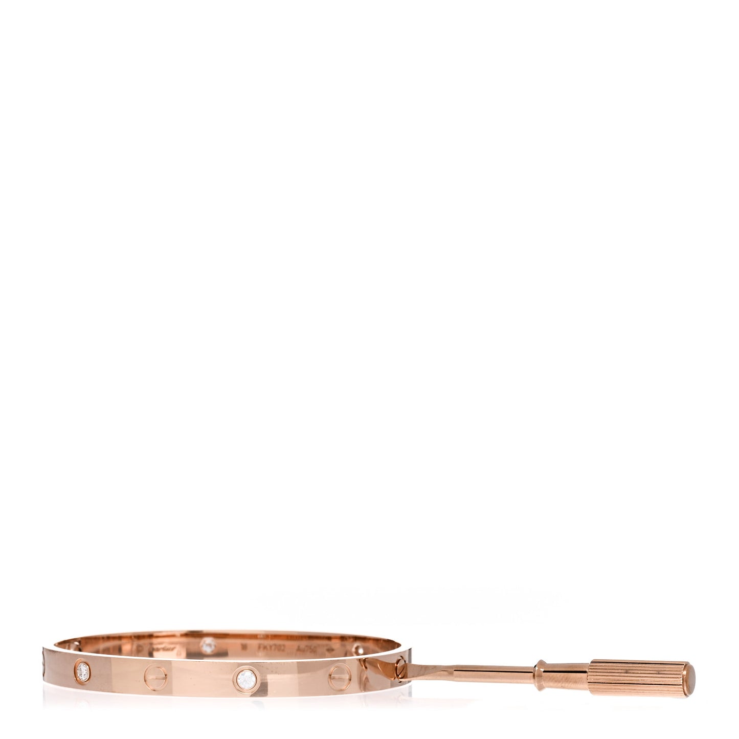 18K Pink Gold 4 Diamond LOVE Bracelet 18