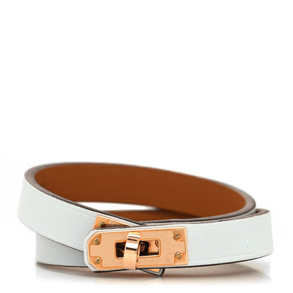 Hermes Swift Kelly Double Tour Bracelet Bleu Brume 1 of 6