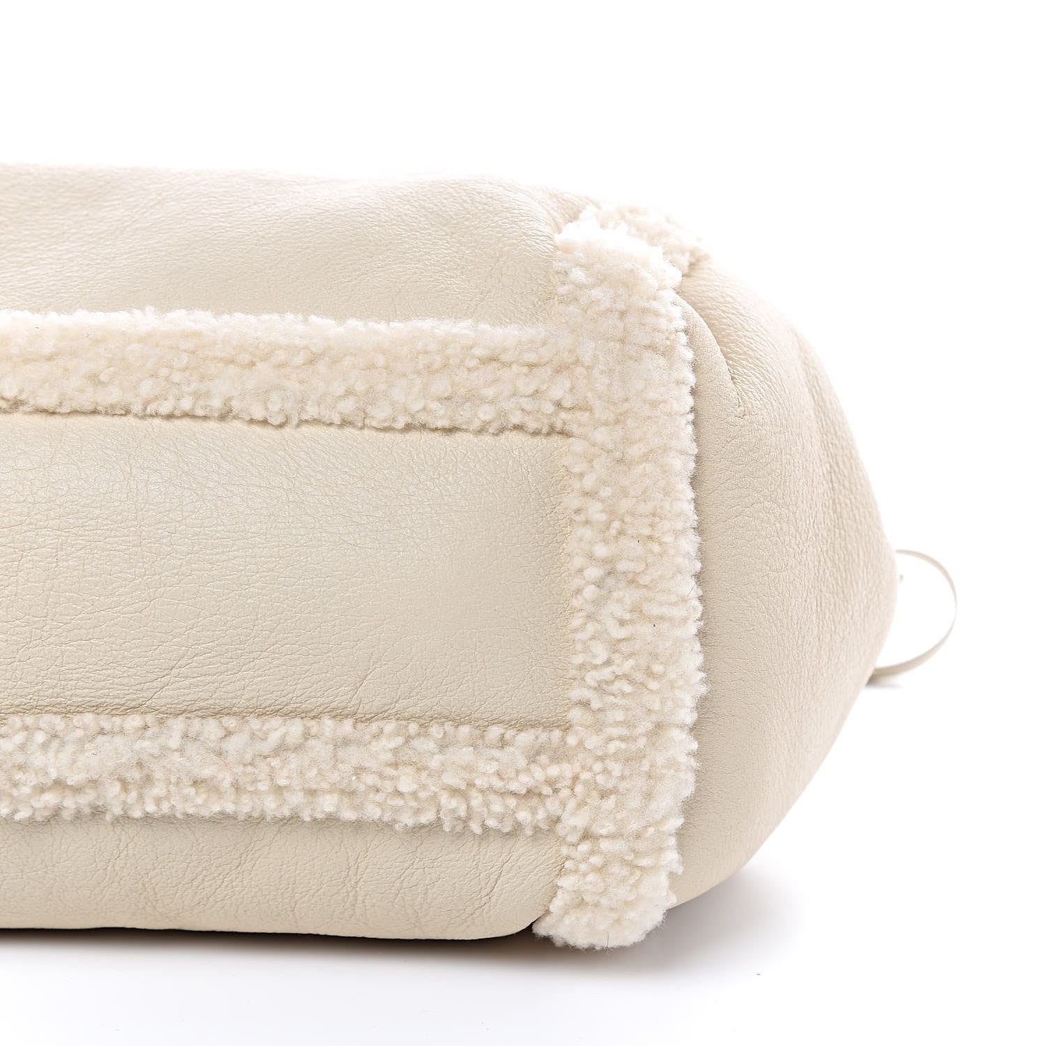 Saint Laurent Shearling Medium Nolita Shoulder Bag Natural 7 of 8