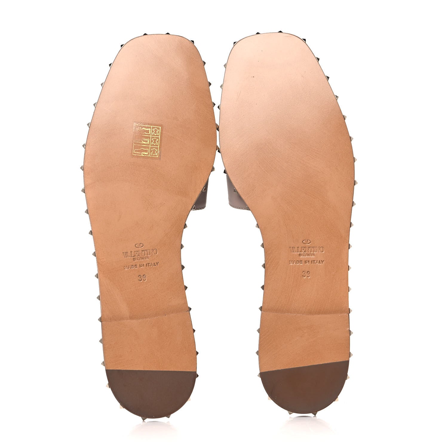 Valentino Garavani Nappa Soul Rockstud Flat Slide Sandals 39 Poudre 5 of 8