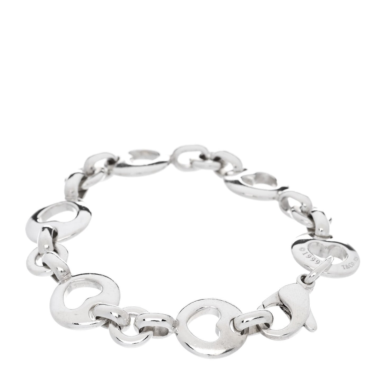 Sterling Silver Heart Stencil Bracelet