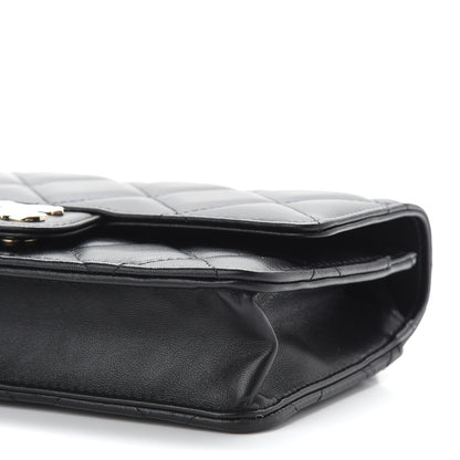 Chanel Lambskin Plexi Quilted Wallet On Chain WOC Black 8 of 8