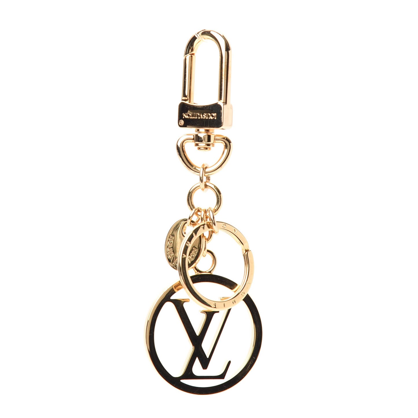 LV Circle Bag Charm Key Holder Gold