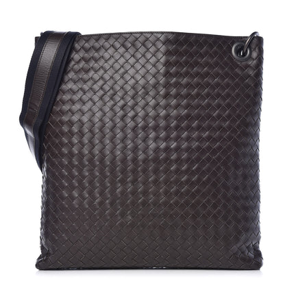 Bottega Veneta Nappa Intrecciato VN Crossbody Messenger Bag Ebano 1 of 11