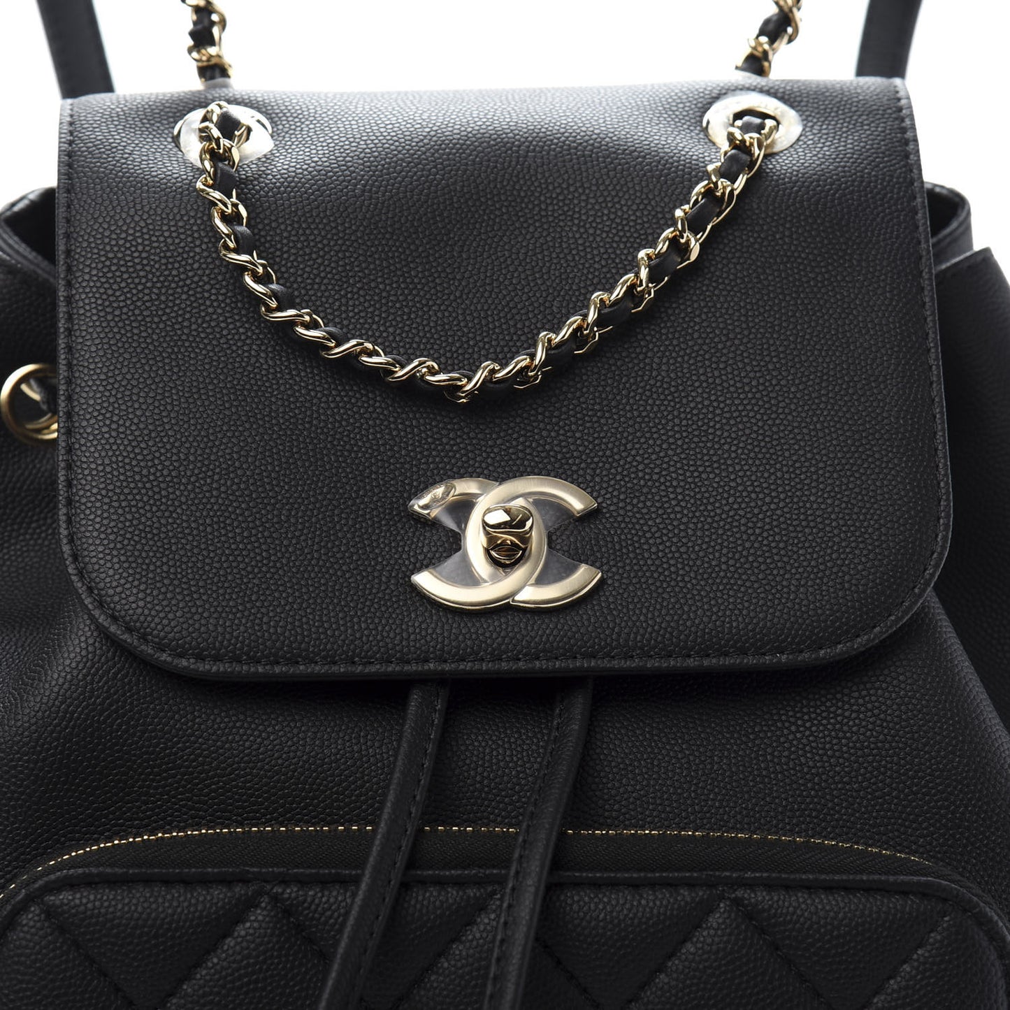 Caviar Quilted Business Affinity Backpack Black