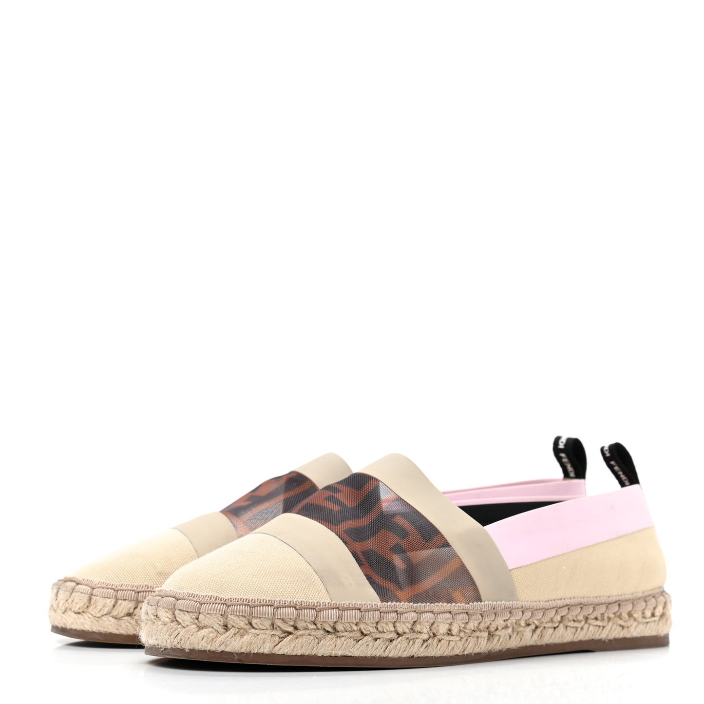 Canvas Mesh FF Colibri Espadrilles 39 Beige Tobacco Moro Lilac