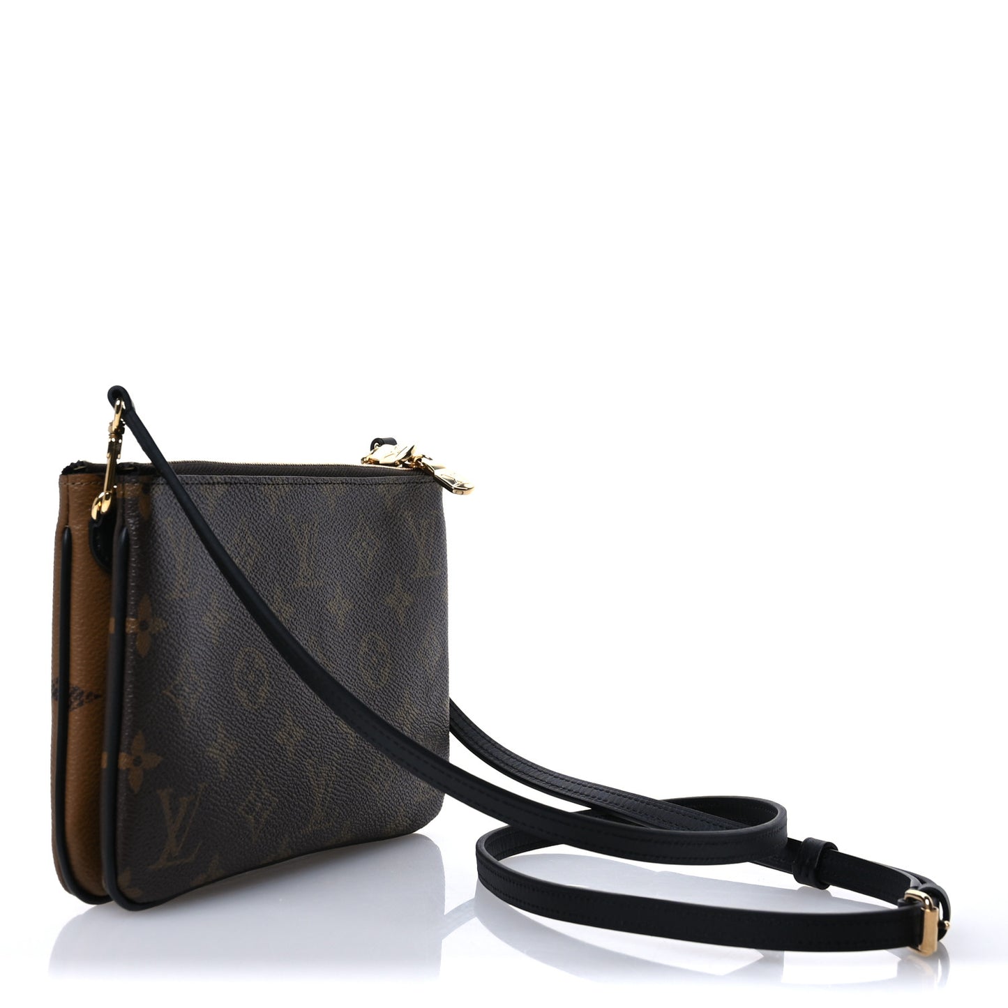 Reverse Monogram Giant Double Zip Pochette