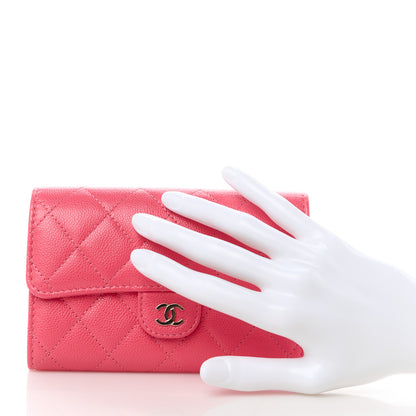 Chanel Caviar Quilted Medium Flap Wallet Pink 2 of 13