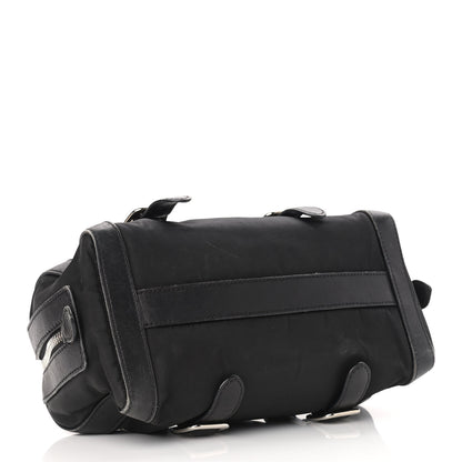 Prada Nylon Calfskin Buckle Shoulder Bag Black 3 of 16