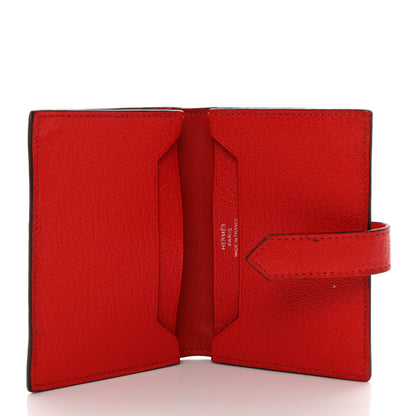 Hermes Chevre Mysore Bearn Card Holder Wallet Rouge de Coeur 5 of 12