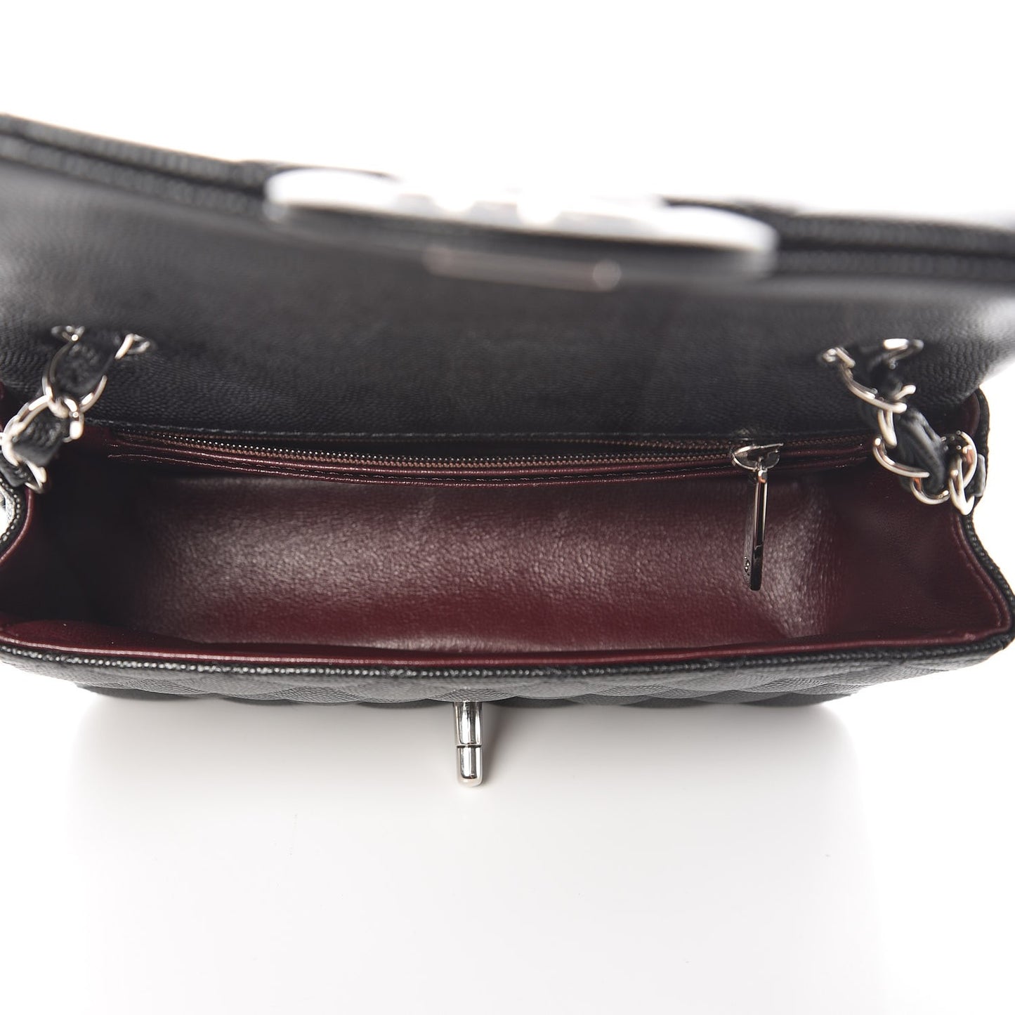 Caviar Quilted Mini Rectangular Flap Black