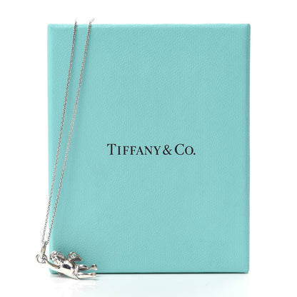 Tiffany Sterling Silver Cherub Pendant Necklace 6 of 6