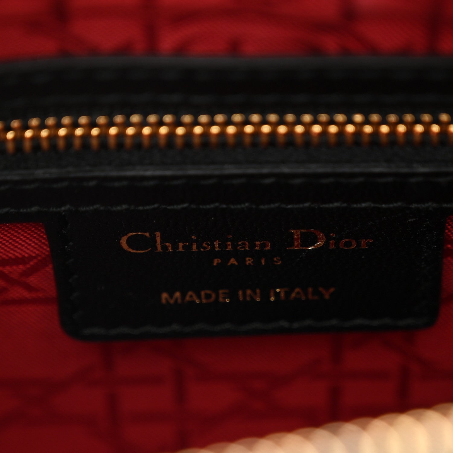 Christian Dior Lambskin Cannage Medium Lady Dior Black 5 of 9