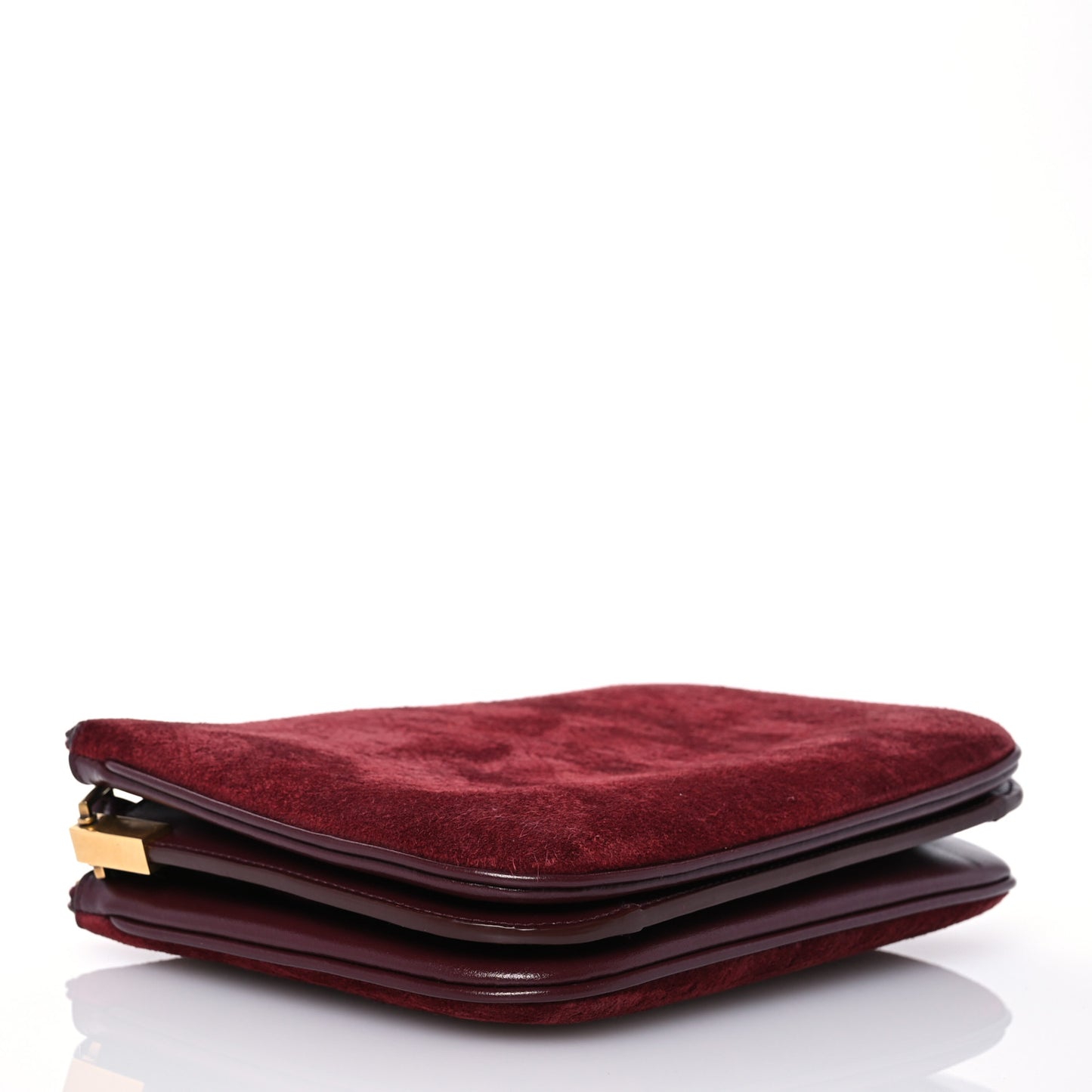 Suede All-Over Monogram Crossbody Burgundy