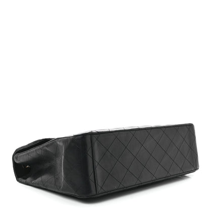 Chanel Lambskin Quilted XL Jumbo Single Flap Black 4 of 12