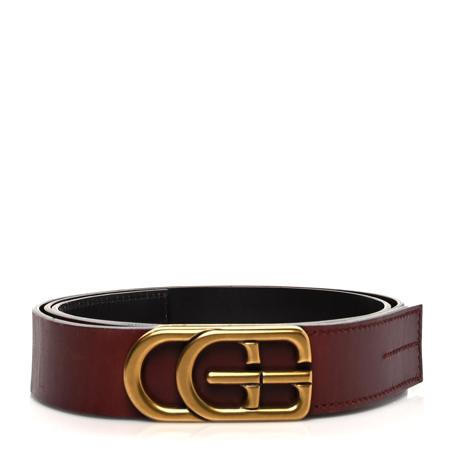 Calfskin Double G Belt 90 38 Brown