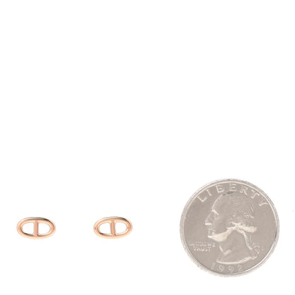 Hermes 18K Rose Gold TPM Farandole Stud Earrings 2 of 6