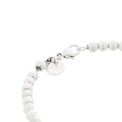 Tiffany Sterling Silver 4mm Bow Bead Bracelet 3 of 4