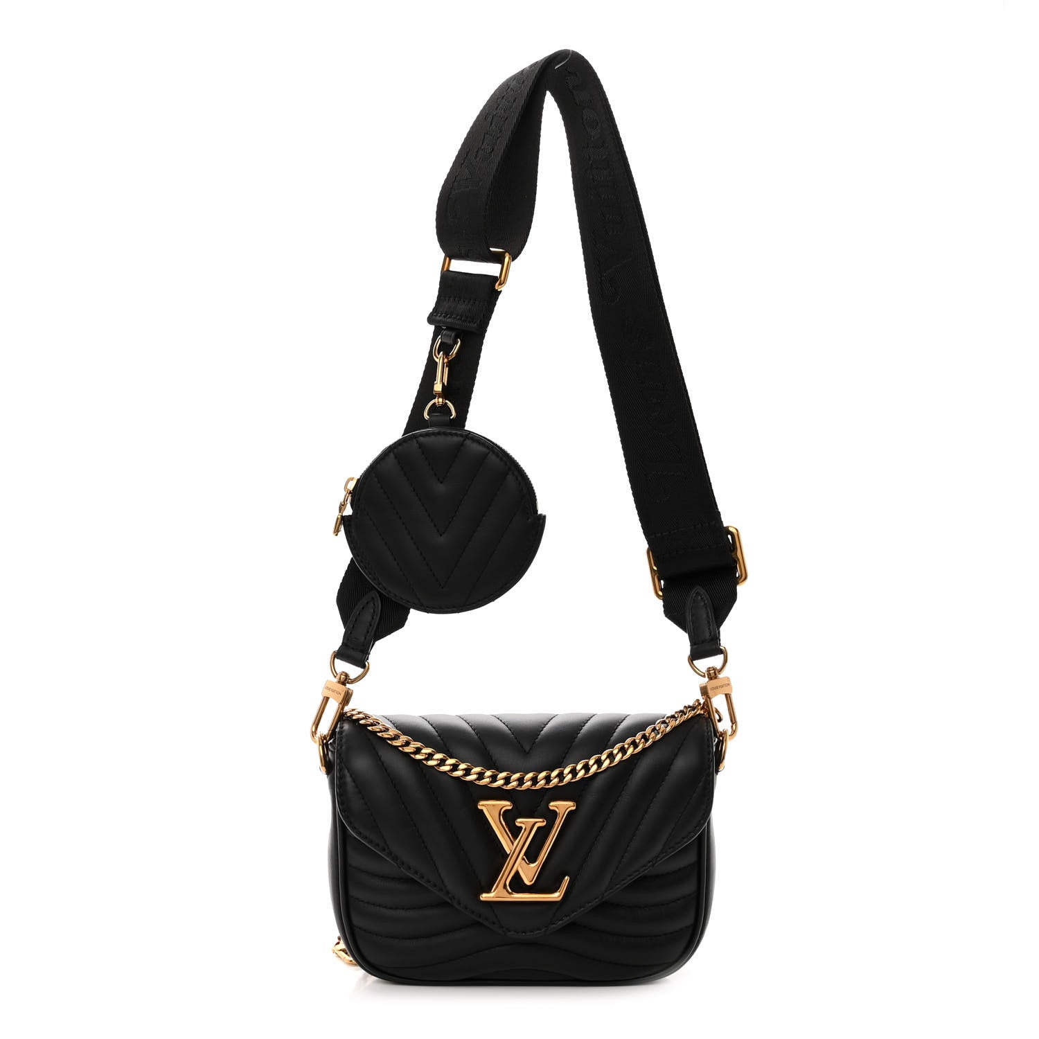 Louis Vuitton Calfskin New Wave Multi Pochette Black 1 of 9