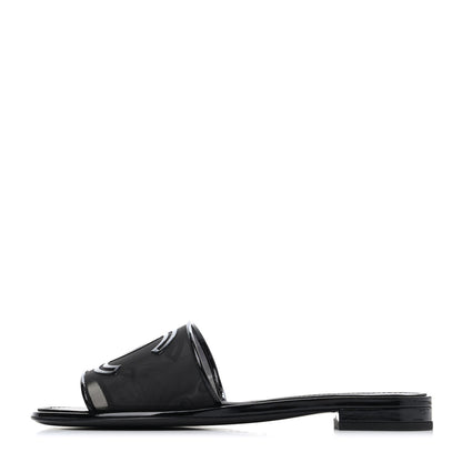 Chanel Mesh Patent Calfskin CC Mules 36 Black 1 of 4