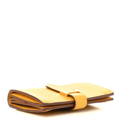 Hermes Epsom Mini Bearn Wallet Jaune Ambre 4 of 7