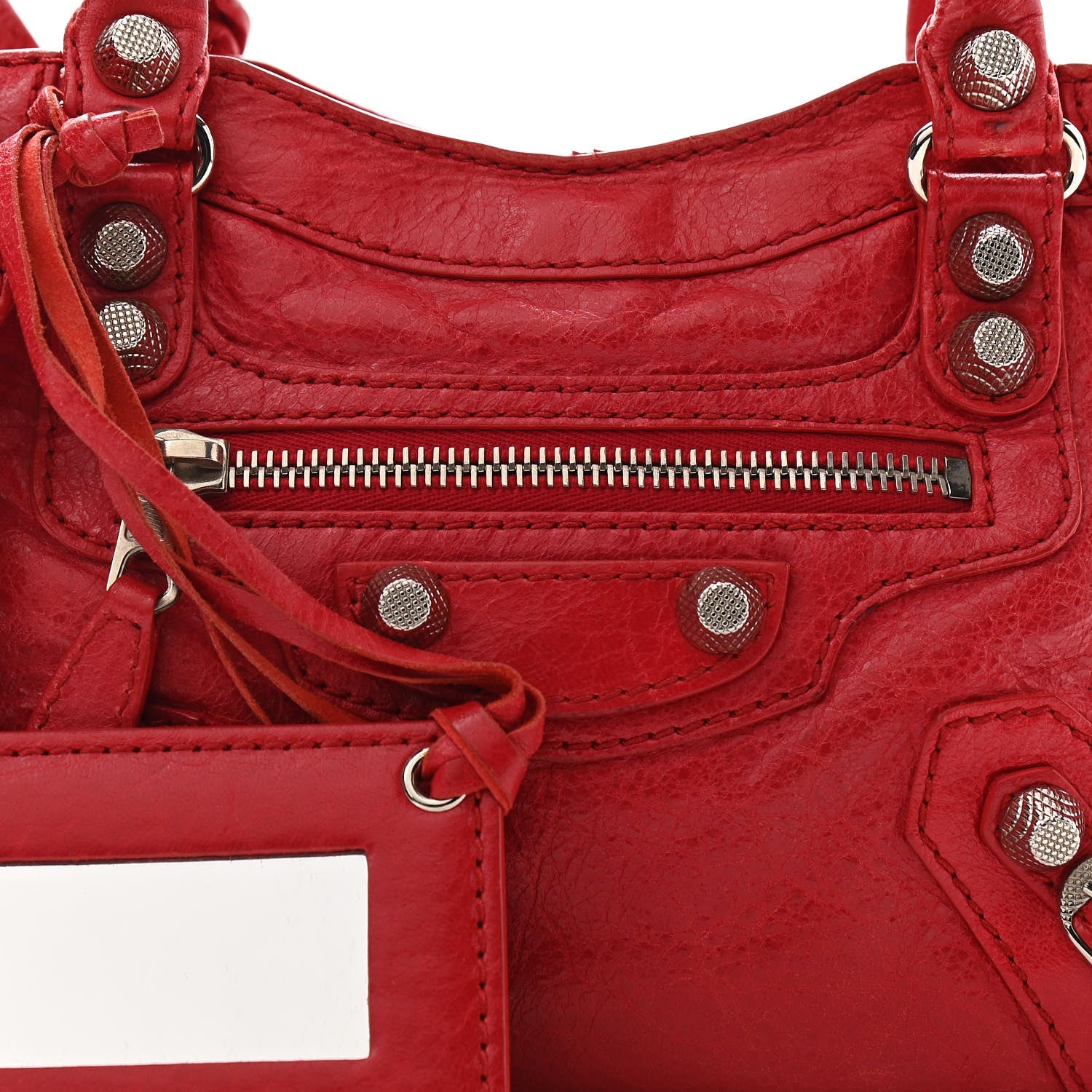Balenciaga Agneau Giant 12 Silver Hardware Mini City Rouge Cardinal 8 of 21